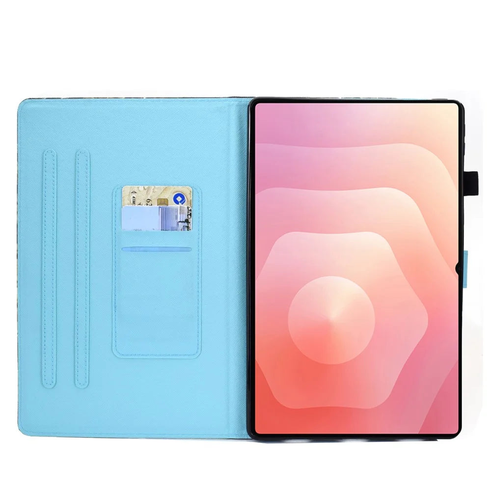 For Samsung Galaxy Tab S11 Case Pattern Printing Leather Tablet Cover with Card Holder - Bird - 2