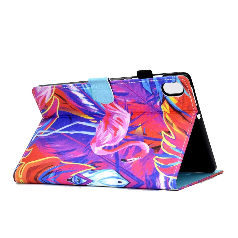 For Samsung Galaxy Tab S11 Case Pattern Printing Leather Tablet Cover with Card Holder - Bird - 4