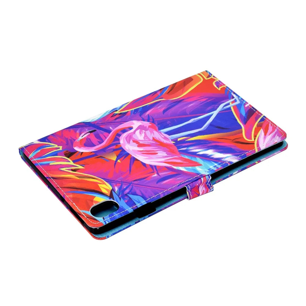 For Samsung Galaxy Tab S11 Case Pattern Printing Leather Tablet Cover with Card Holder - Bird - 5
