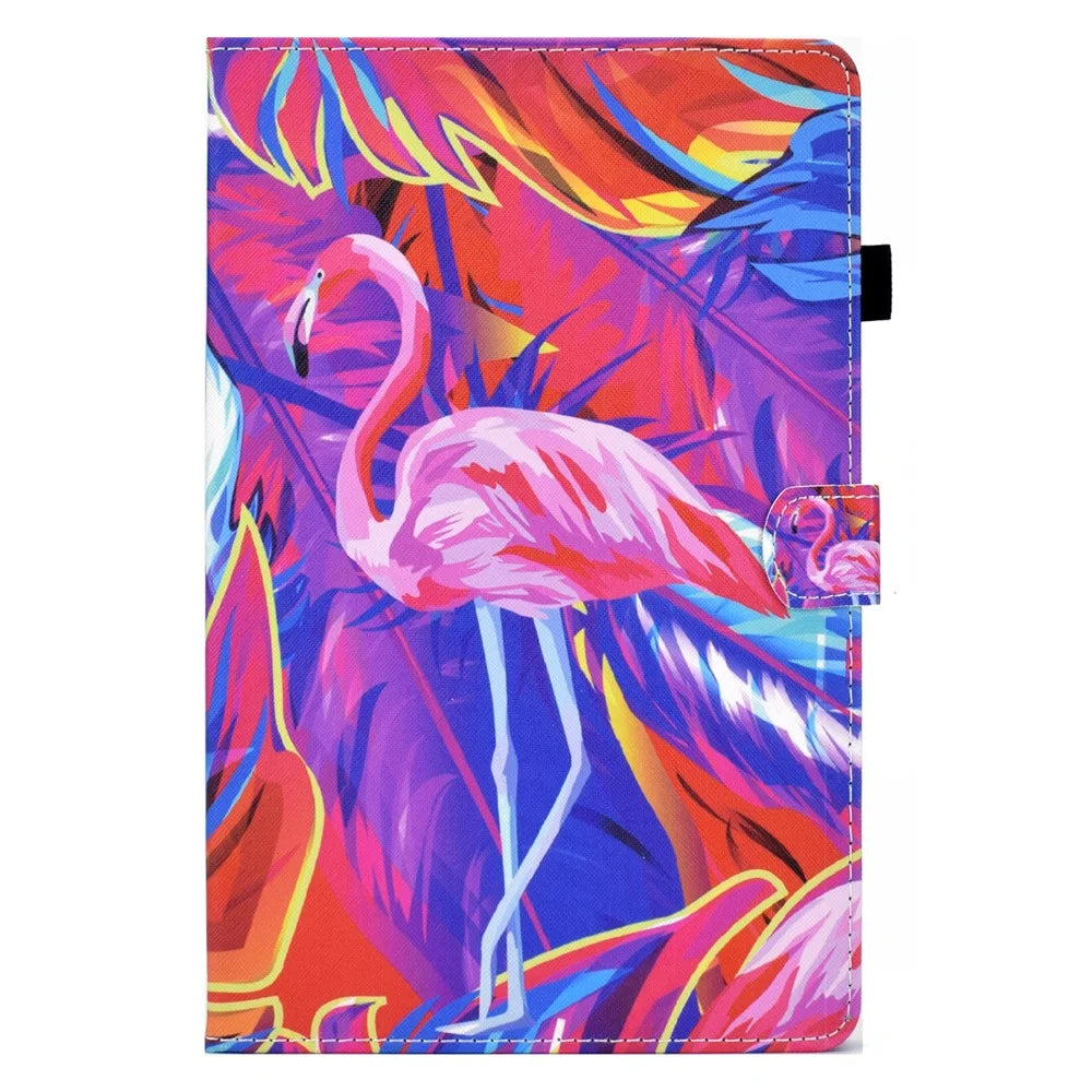 For Samsung Galaxy Tab S11 Case Pattern Printing Leather Tablet Cover with Card Holder - Bird - 7