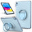 For iPad (2025)  /  10.9 (2022) Case Kickstand Wave Pattern Shockproof TPU + PC Tablet Cover - Baby Blue - 1