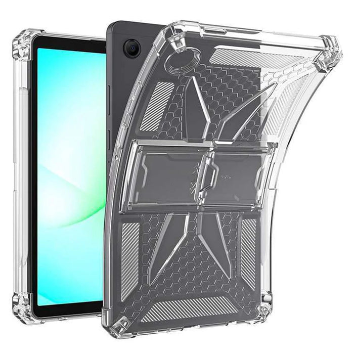 For Samsung Galaxy Tab A11 Clear Case Kickstand Shockproof TPU + PC Tablet Cover with Pen Slot - 2