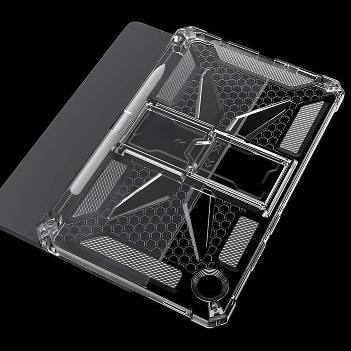 For Samsung Galaxy Tab A11 Clear Case Kickstand Shockproof TPU + PC Tablet Cover with Pen Slot - 5