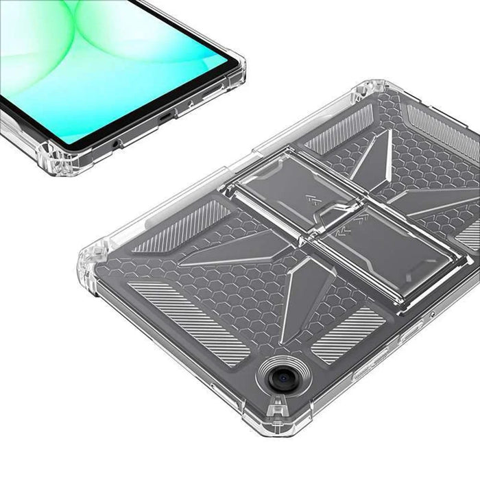 For Samsung Galaxy Tab A11 Clear Case Kickstand Shockproof TPU + PC Tablet Cover with Pen Slot - 6