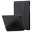 For Samsung Galaxy Tab A11 Case PU Leather+Silicone Origami Stand Protective Cover - Black - 1