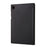 For Samsung Galaxy Tab A11 Case PU Leather+Silicone Origami Stand Protective Cover - Black - 7