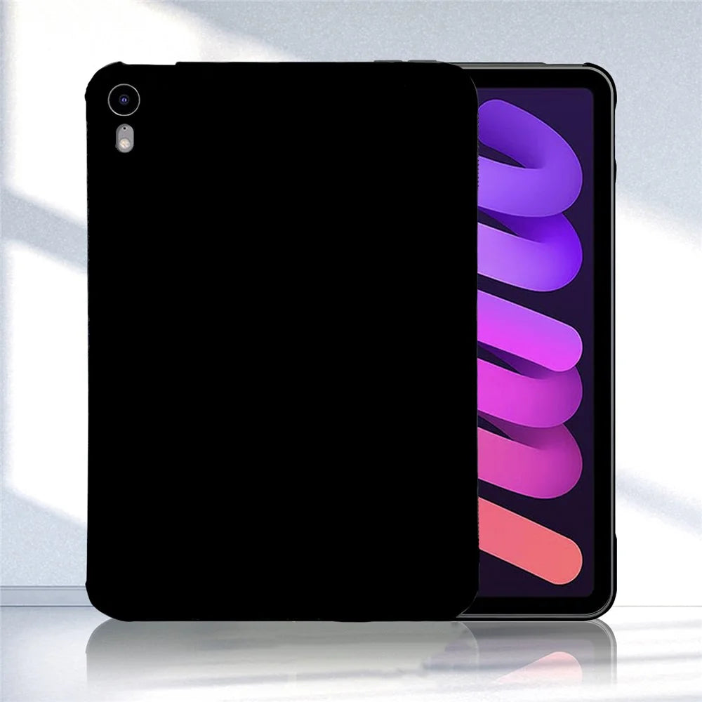 For iPad mini (2024) / (2021) Case Slim Matte TPU Protective Tablet Cover - Black - 2