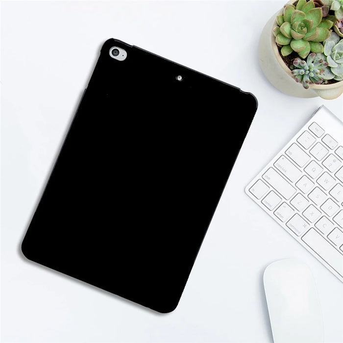 For iPad mini (2019) 7.9 inch / mini 4 Case Slim Matte TPU Protective Tablet Cover - Black - 5