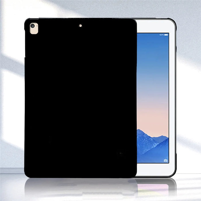 Tablet Case For iPad 9.7-inch (2018) / (2017) / Air 2 / Air , Slim Matte TPU Protective Cover - Black - 2