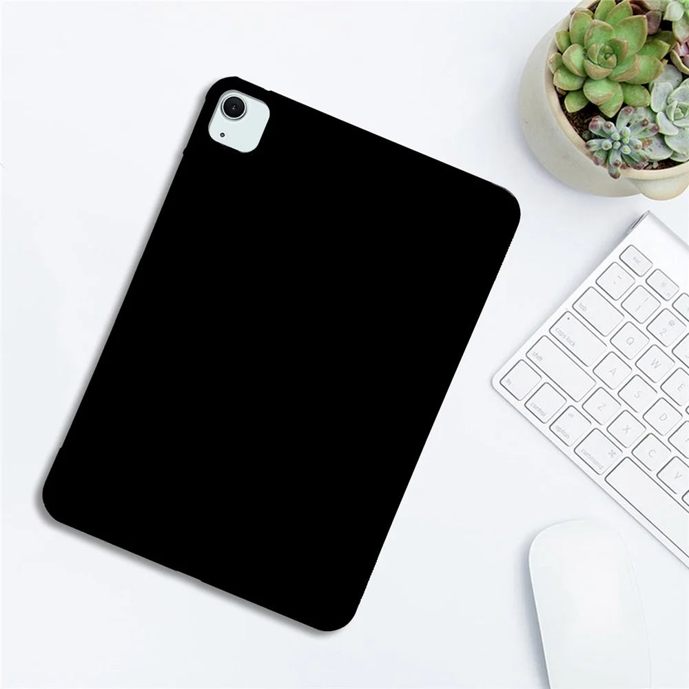 Tablet Case For iPad Air 11 (2026) / (2025) / (2024) / Air (2022) / (2020) / iPad Pro 11 (2022) / (2021) / (2020) / (2018) , Slim Matte TPU Protective Cover - Black - 5