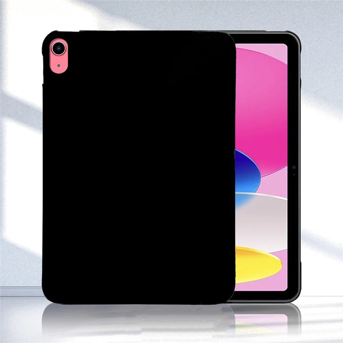 For iPad (2025) / 10.9 (2022) Case Slim Matte TPU Protective Tablet Cover - Black - 2
