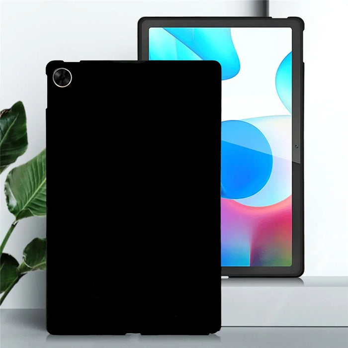 For Realme Pad Case Slim Matte TPU Protective Tablet Cover - Black - 2
