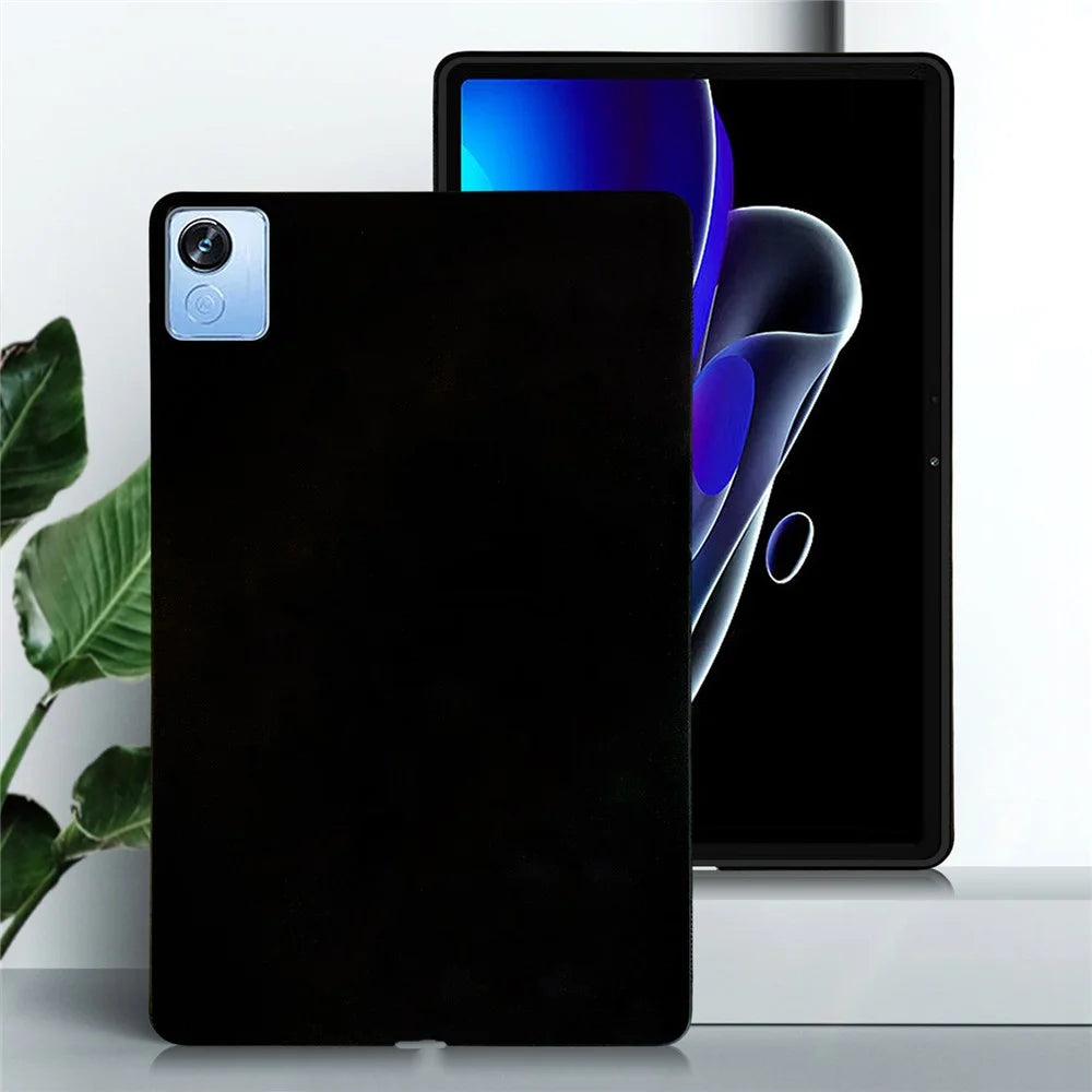 For Realme Pad X Case Slim Matte TPU Protective Tablet Cover - Black - 2