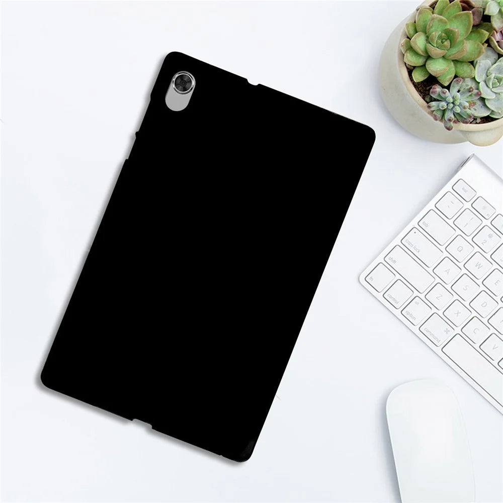 For Lenovo M10 Plus Case Slim Matte TPU Protective Tablet Cover - Black - 5