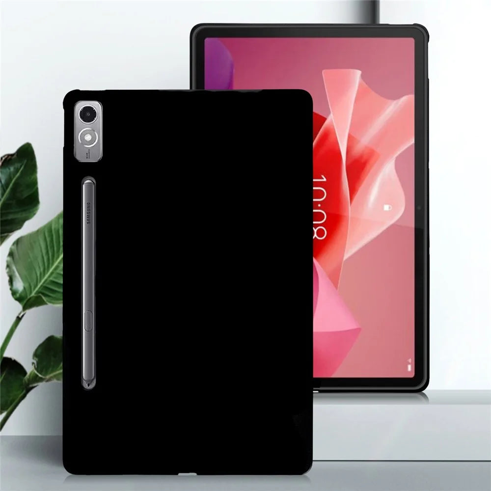 For Lenovo Tab P12 Case Slim Matte TPU Protective Tablet Cover - Black - 2
