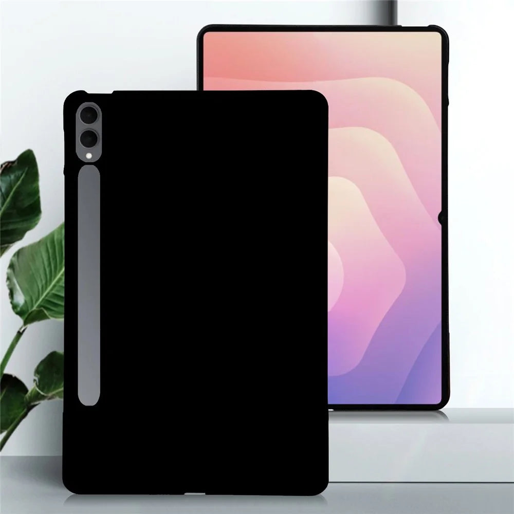 Tablet Case For Samsung Galaxy Tab S11 Ultra / S10 Ultra / S9 Ultra / S8 Ultra , Slim Matte TPU Protective Cover - Black - 2