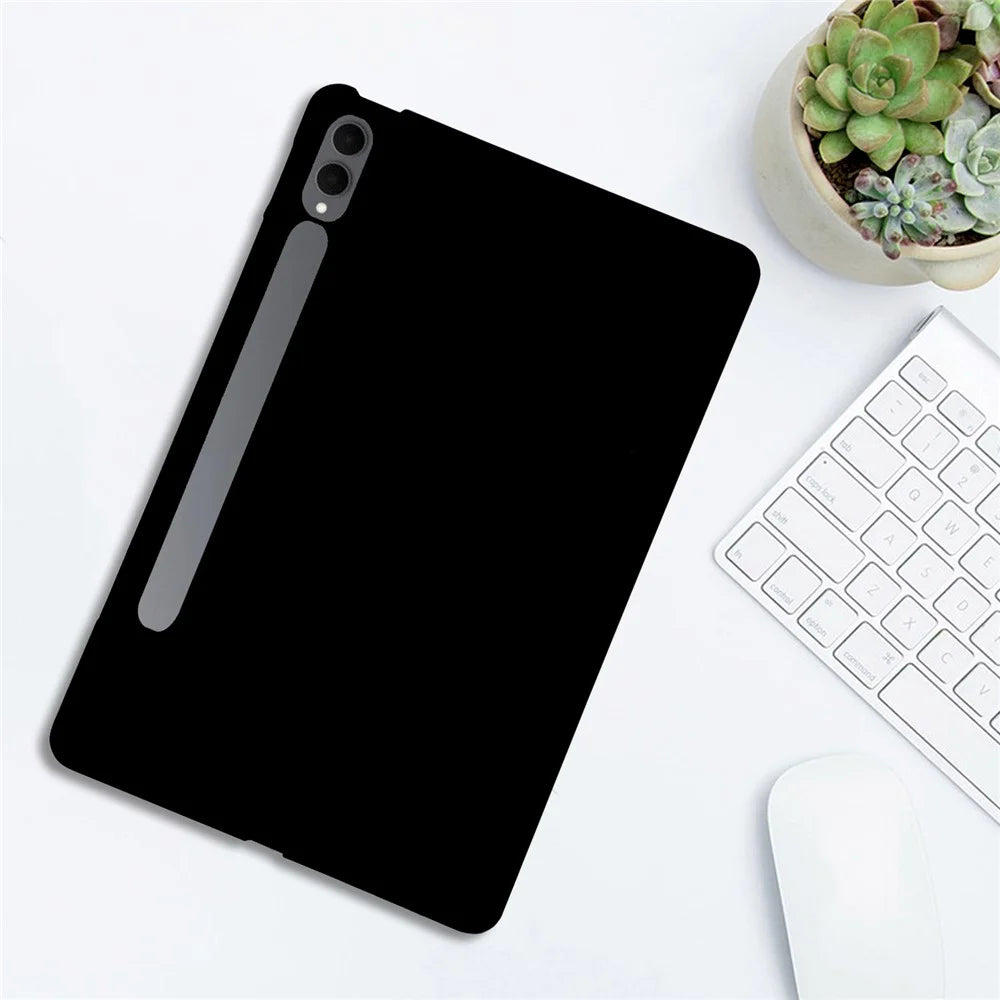 Tablet Case For Samsung Galaxy Tab S11 Ultra / S10 Ultra / S9 Ultra / S8 Ultra , Slim Matte TPU Protective Cover - Black - 4