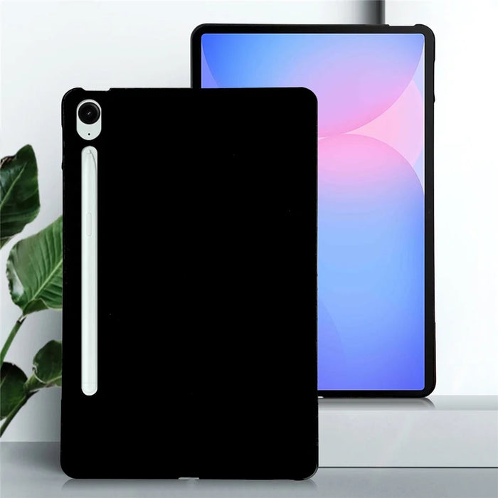 For Samsung Galaxy Tab S10 FE+ Case Slim Matte TPU Protective Tablet Cover - Black - 2