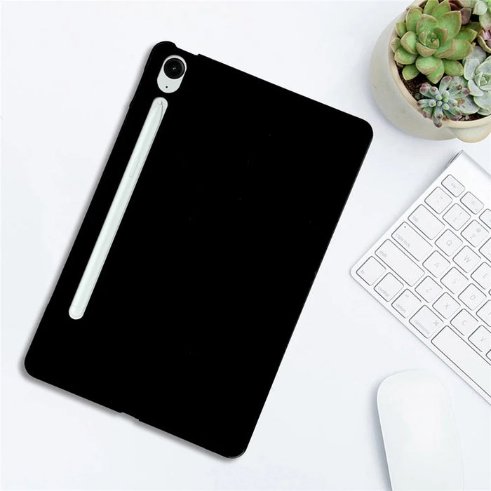 For Samsung Galaxy Tab S10 FE+ Case Slim Matte TPU Protective Tablet Cover - Black - 4