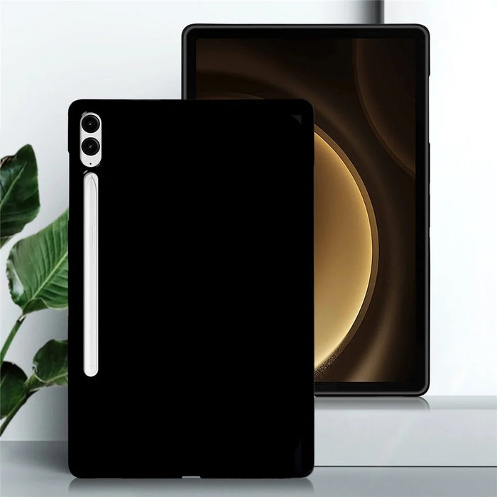 Tablet Case For Samsung Galaxy Tab S10+ / Tab S9+ / S9 FE+ , Slim Matte TPU Protective Cover - Black - 2