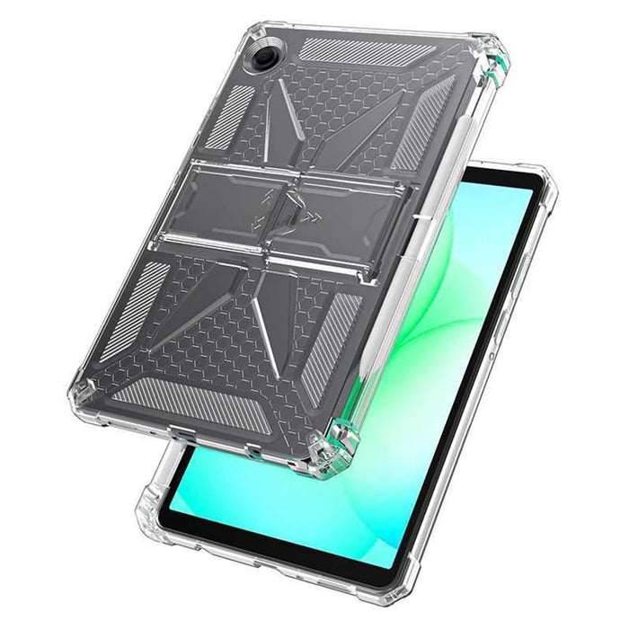 For Samsung Galaxy Tab A11+ Clear Case Kickstand Shockproof TPU + PC Tablet Cover with Pen Slot - 3