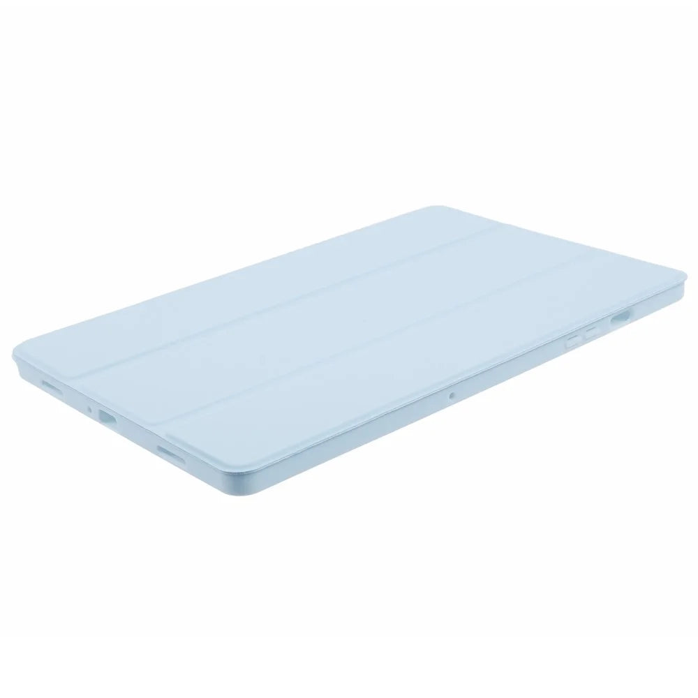 For Samsung Galaxy Tab A11+ Case Leather + Honeycomb TPU Tablet Cover Tri-Fold Stand - Baby Blue - 5
