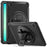 For Samsung Galaxy Tab A11+ Case Kickstand PC + TPU + Silicone Cover - Black - 1