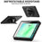 For Samsung Galaxy Tab A11+ Case Kickstand PC + TPU + Silicone Cover - Black - 2