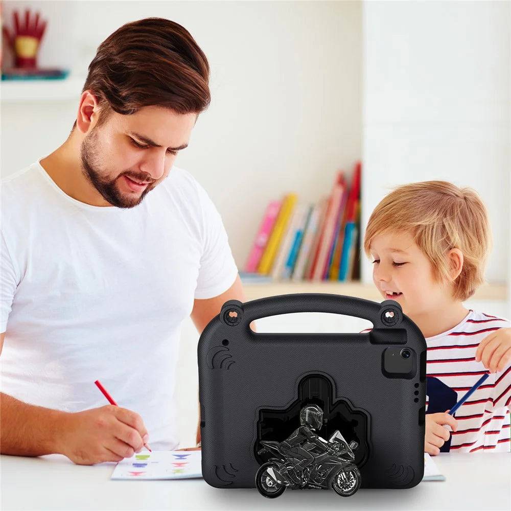 Motorcycle Kickstand EVA Case with Handle For iPad (2025)  /  10.9 (2022)  /  Air 11 (2026) / (2025) / (2024) / Air (2022) / (2020)  /  Pro 11 (2025)  /  (2024)  /  (2022)  /  (2021)  /  (2020)  /  (2018) - Black - 5