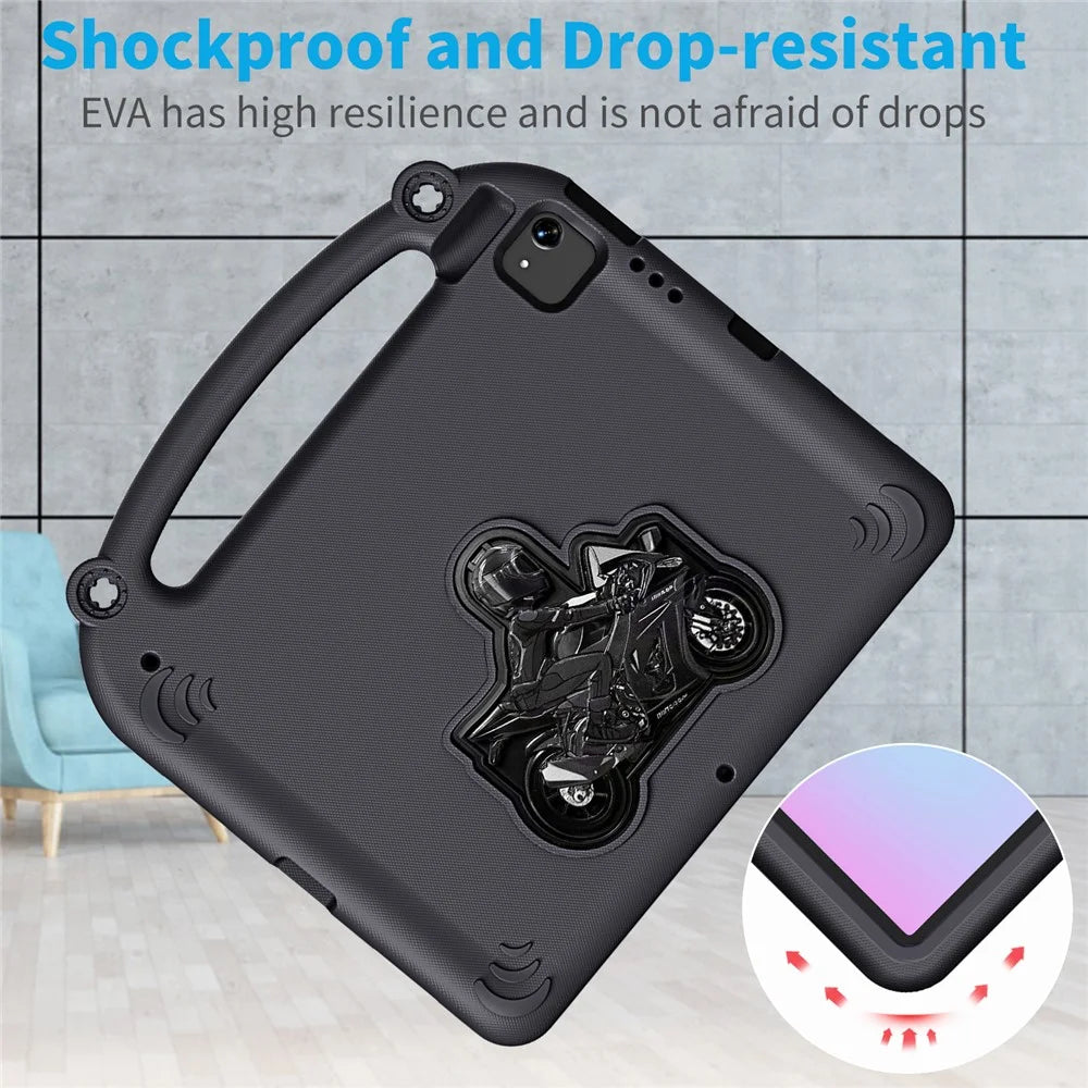 Motorcycle Kickstand EVA Case with Handle For iPad Air 13 (2026) / (2025) / (2024) / Pro 13 (2025) / (2024) / Pro 12.9 (2022) / (2021) / (2020) / (2018)  - Black - 3