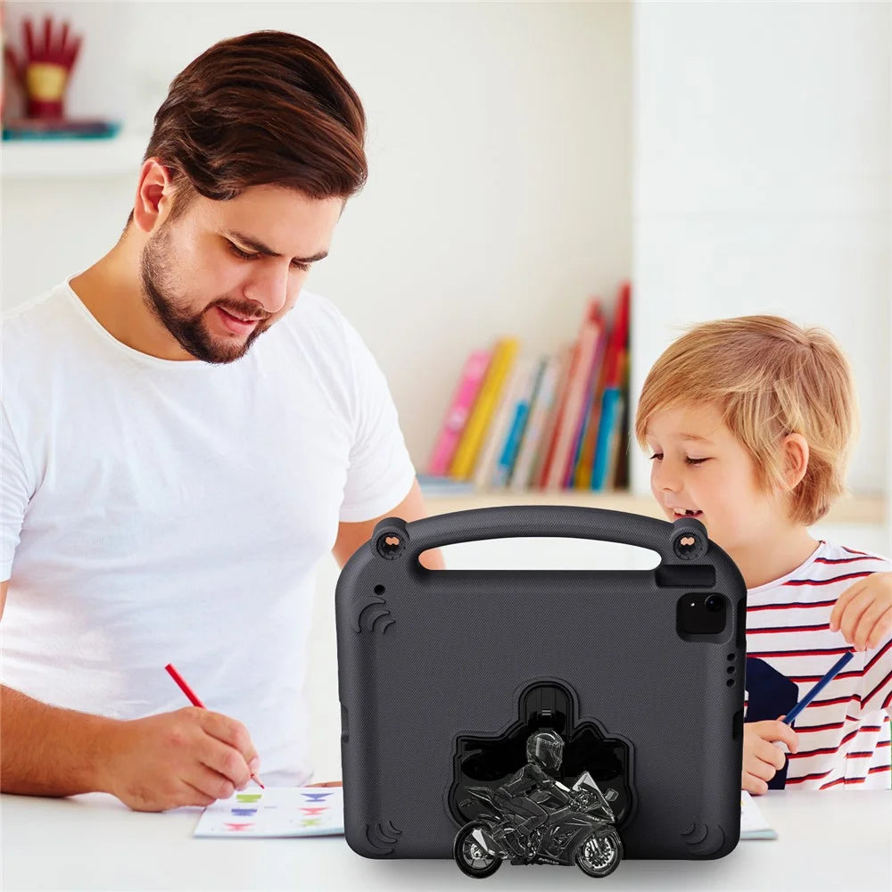 Motorcycle Kickstand EVA Case with Handle For iPad Air 13 (2026) / (2025) / (2024) / Pro 13 (2025) / (2024) / Pro 12.9 (2022) / (2021) / (2020) / (2018)  - Black - 5
