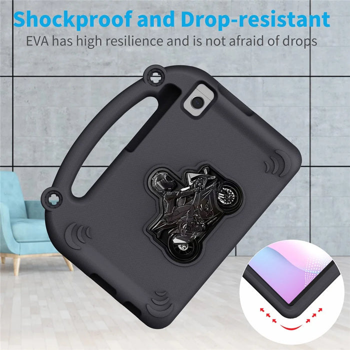 Motorcycle Kickstand EVA Case with Handle For Samsung Galaxy Tab A11 / A9 / A7 Lite 8.7-inch / A 8.0 (2019) - Black - 3