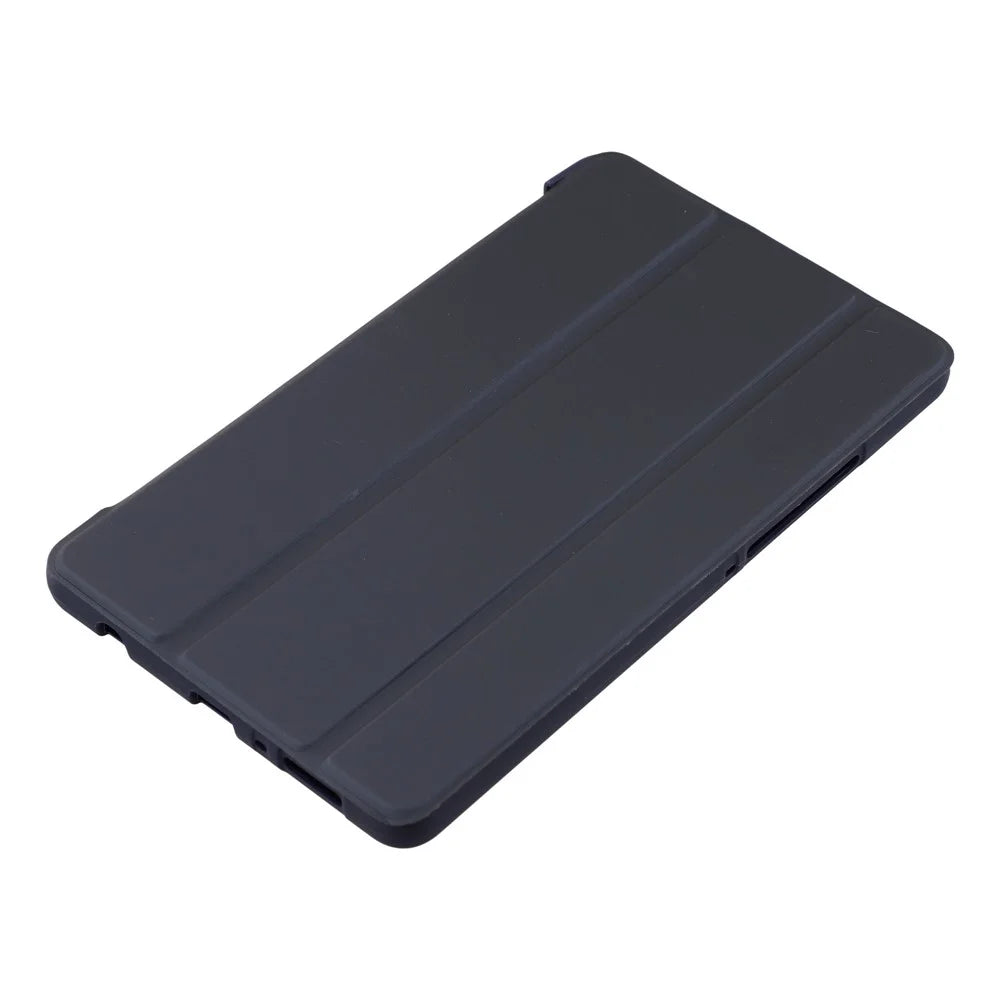 For Samsung Galaxy Tab A11 Case PU Leather + Silicone Tri-Fold Stand Tablet Cover - Dark Blue - 4
