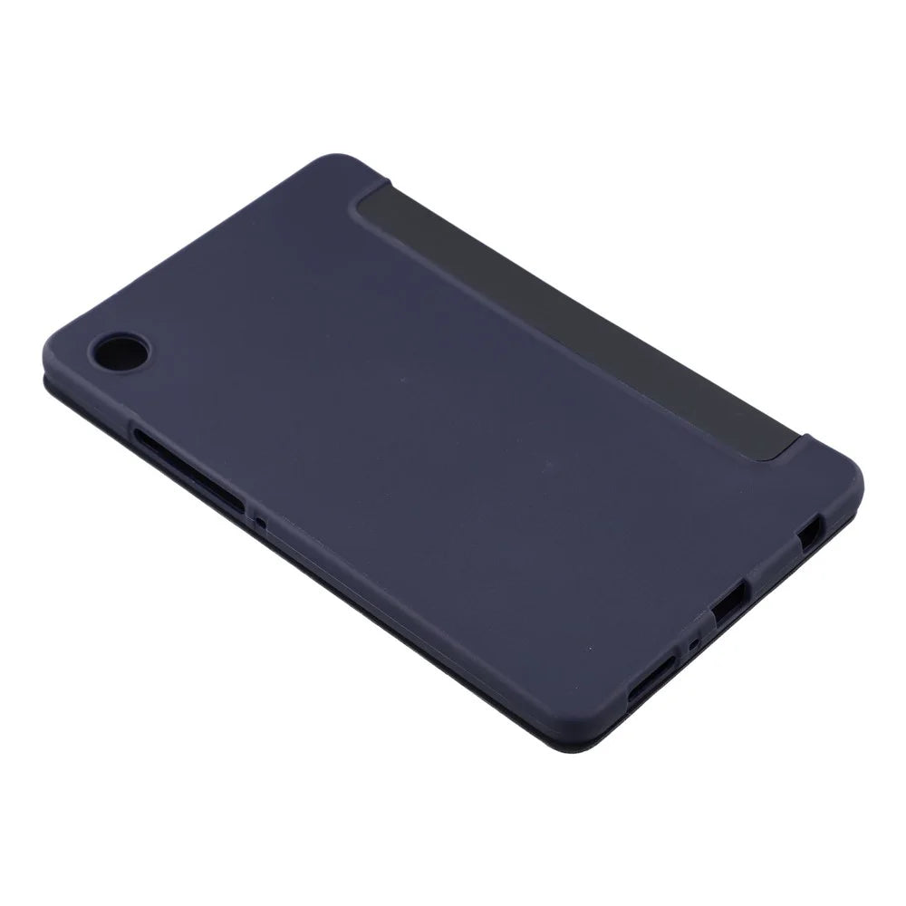 For Samsung Galaxy Tab A11 Case PU Leather + Silicone Tri-Fold Stand Tablet Cover - Dark Blue - 5