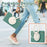 For Samsung Galaxy Tab A11 Case 360 Degree Rotary Kickstand Handle PC + TPU Hybrid Cover - Emerald Green - 5