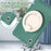 For Samsung Galaxy Tab A11 Case 360 Degree Rotary Kickstand Handle PC + TPU Hybrid Cover - Emerald Green - 6