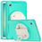 For Samsung Galaxy Tab A11 Case Rotary Kickstand PC + TPU Tablet Cover with Hand Strap - Mint Green - 1