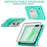 For Samsung Galaxy Tab A11 Case Rotary Kickstand PC + TPU Tablet Cover with Hand Strap - Mint Green - 2