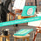 For Samsung Galaxy Tab A11 Case Rotary Kickstand PC + TPU Tablet Cover with Hand Strap - Mint Green - 7