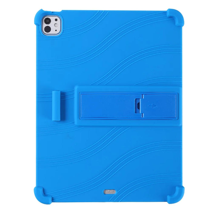 For iPad Pro 13 (2025) Case Adjustable Kickstand Silicone Tablet Protective Cover - Dark Blue - 2