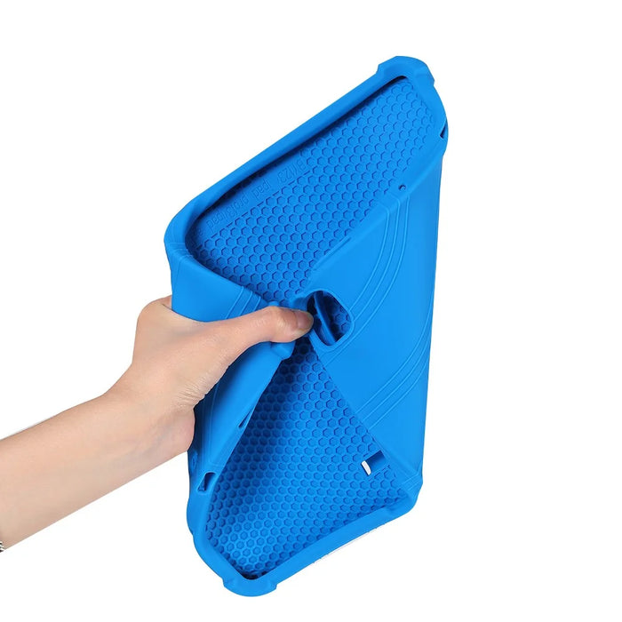 For iPad Pro 13 (2025) Case Adjustable Kickstand Silicone Tablet Protective Cover - Dark Blue - 6