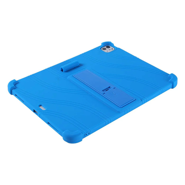 For iPad Pro 13 (2025) Case Adjustable Kickstand Silicone Tablet Protective Cover - Dark Blue - 7