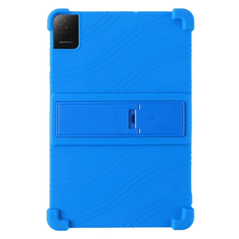 For TCL Tab 10L Gen4 10.1 inch Case Adjustable Kickstand Silicone Tablet Protective Cover - Dark Blue - 2