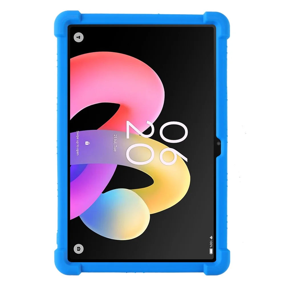 For TCL Tab 10L Gen4 10.1 inch Case Adjustable Kickstand Silicone Tablet Protective Cover - Dark Blue - 3