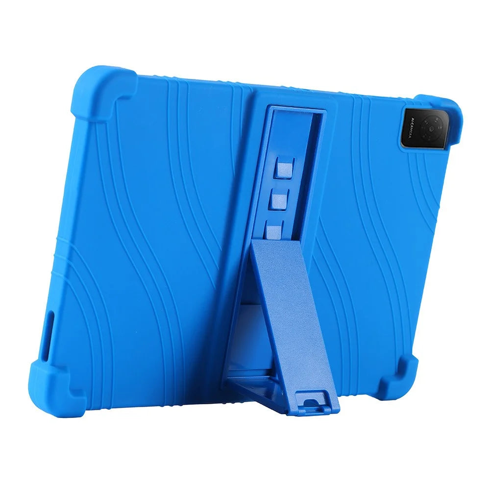 For TCL Tab 10L Gen4 10.1 inch Case Adjustable Kickstand Silicone Tablet Protective Cover - Dark Blue - 4