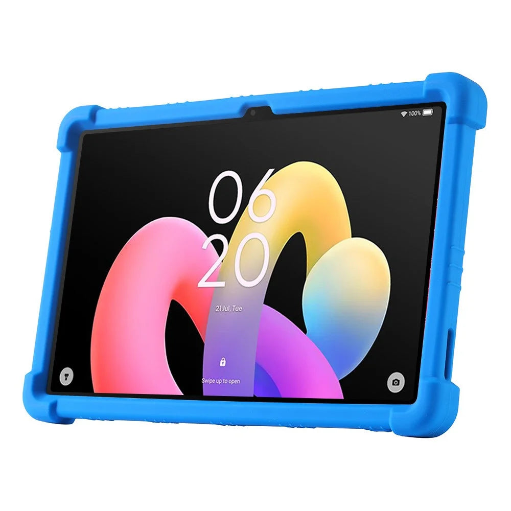 For TCL Tab 10L Gen4 10.1 inch Case Adjustable Kickstand Silicone Tablet Protective Cover - Dark Blue - 5