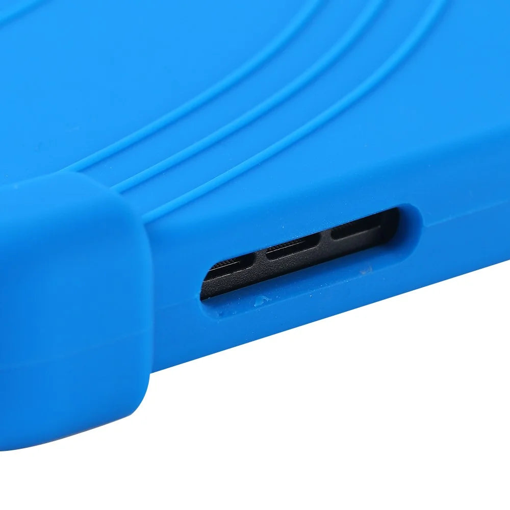 For TCL Tab 10L Gen4 10.1 inch Case Adjustable Kickstand Silicone Tablet Protective Cover - Dark Blue - 7