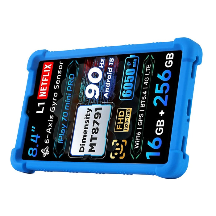 For Alldocube iPlay 70 mini Pro Case Adjustable Kickstand Silicone Tablet Protective Cover - Dark Blue - 5