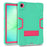 For Samsung Galaxy Tab A11+ / A9+ Case Robot Style Silicone + PC Tablet Cover with Kickstand - Mint Green  /  Rose - 2