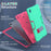 For Samsung Galaxy Tab A11+ / A9+ Case Robot Style Silicone + PC Tablet Cover with Kickstand - Mint Green  /  Rose - 3